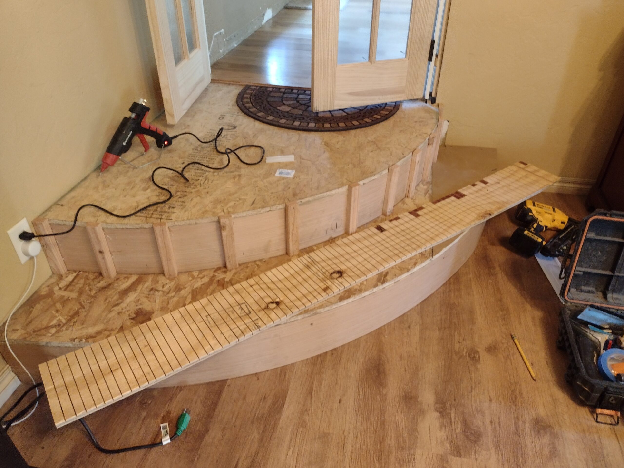 Stairs installation in progress